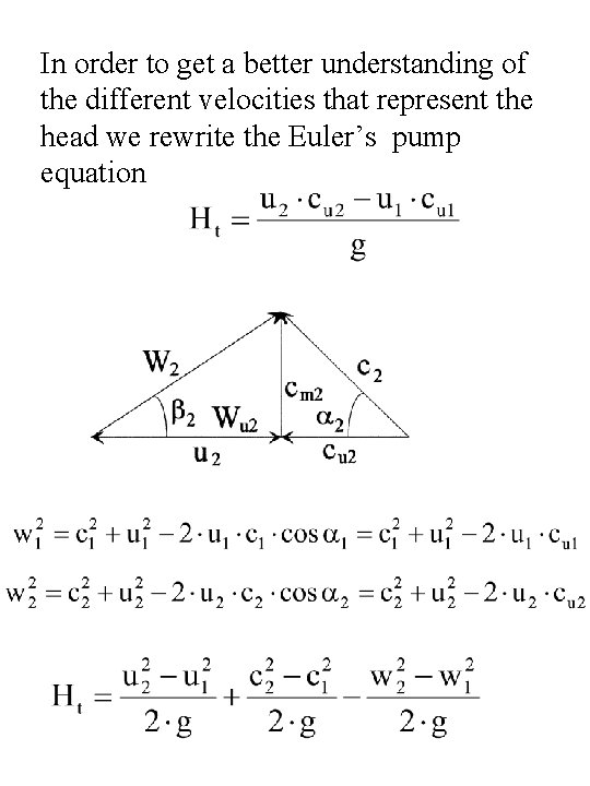 In order to get a better understanding of the different velocities that represent the