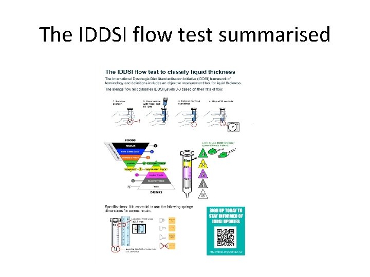 The IDDSI flow test summarised 