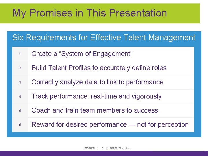 My Promises in This Presentation Six Requirements for Effective Talent Management 1 Create a My Promises in This Presentation Six Requirements for Effective Talent Management 1 Create a