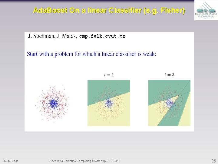 Ada. Boost On a linear Classifier (e. g. Fisher) Helge Voss Advanced Scientific Computing