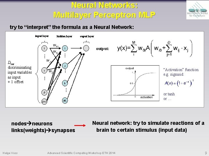 Neural Networks: Multilayer Perceptron MLP try to “interpret” the formula as a Neural Network: