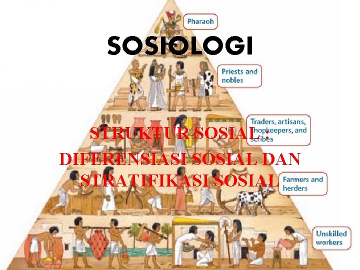 SOSIOLOGI STRUKTUR SOSIAL : DIFERENSIASI SOSIAL DAN STRATIFIKASI SOSIAL 