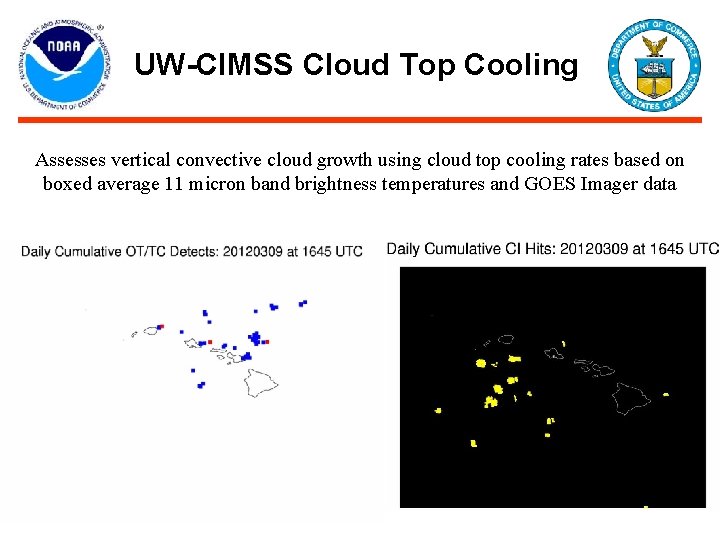 UW-CIMSS Cloud Top Cooling Assesses vertical convective cloud growth using cloud top cooling rates