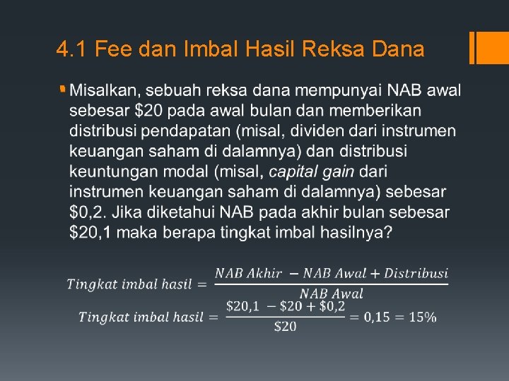 4. 1 Fee dan Imbal Hasil Reksa Dana § 