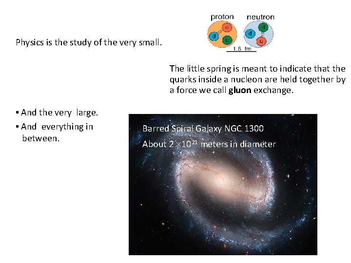 Physics is the study of the very small. ▪ And the very large. ▪ Physics is the study of the very small. ▪ And the very large. ▪