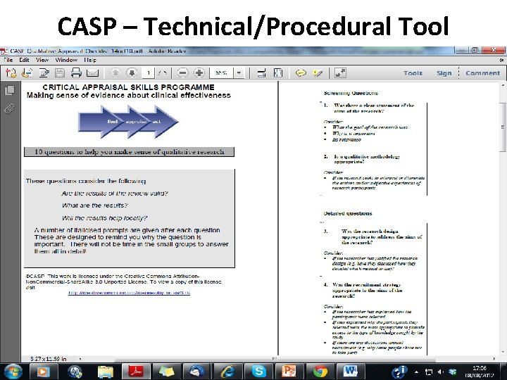 CASP – Technical/Procedural Tool 