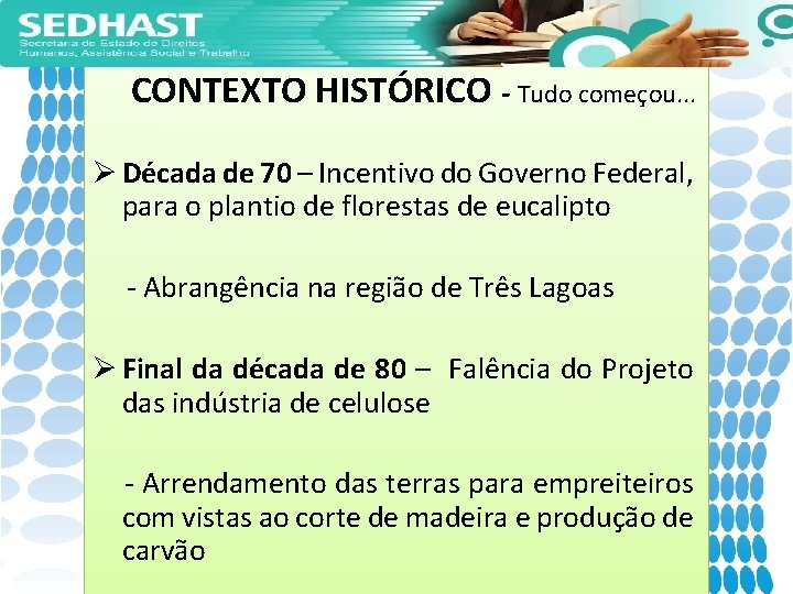 CONTEXTO HISTÓRICO - Tudo começou. . . Ø Década de 70 – Incentivo do