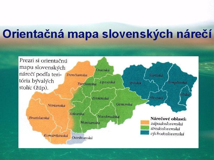 Orientačná mapa slovenských nárečí 