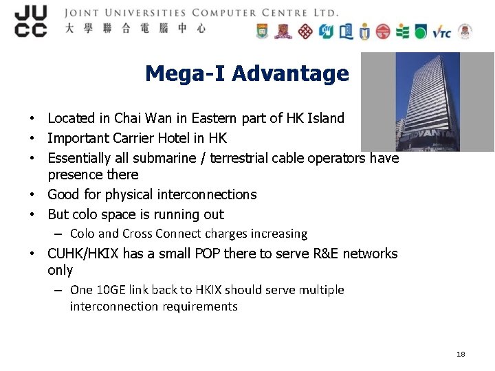 Mega-I Advantage • Located in Chai Wan in Eastern part of HK Island •