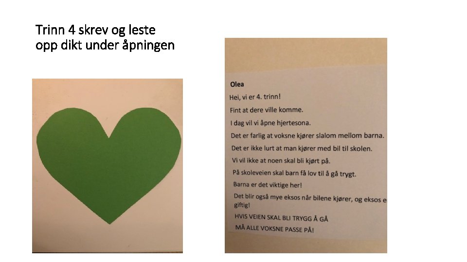 Trinn 4 skrev og leste opp dikt under åpningen 