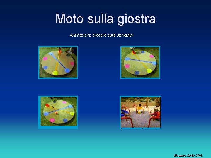 Moto sulla giostra Animazioni: cliccare sulle immagini Giuseppe Dalba 2006 Moto sulla giostra Animazioni: cliccare sulle immagini Giuseppe Dalba 2006