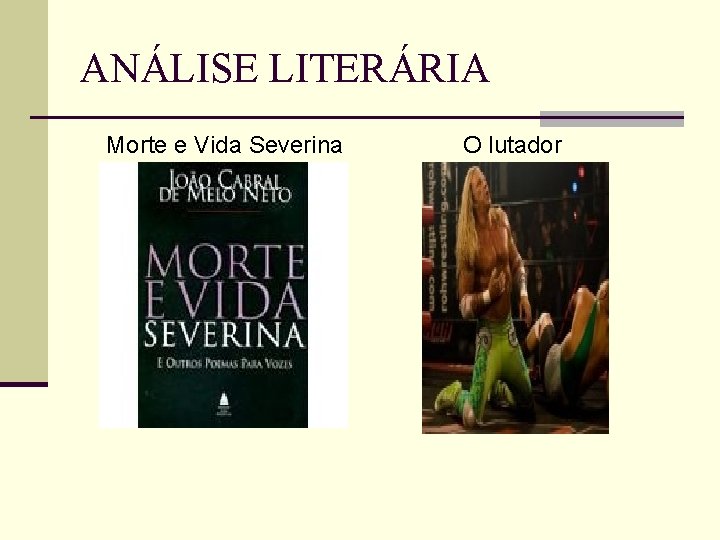 ANÁLISE LITERÁRIA Morte e Vida Severina O lutador 