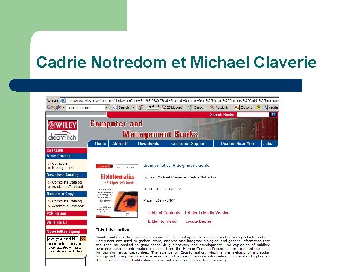 Cadrie Notredom et Michael Claverie 