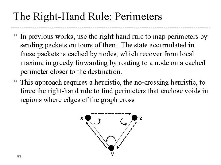 The Right-Hand Rule: Perimeters In previous works, use the right-hand rule to map perimeters