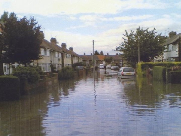 Yesterday it rained quite bad. The drain at the front is blocked and that