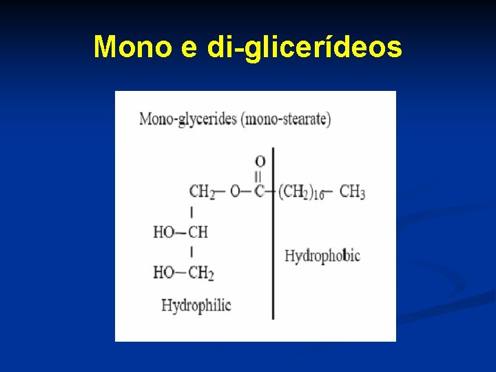 Mono e di-glicerídeos 
