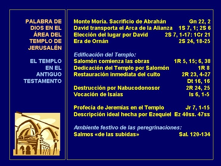 PALABRA DE DIOS EN EL ÁREA DEL TEMPLO DE JERUSALÉN EL TEMPLO EN EL