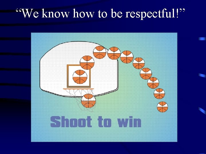 “We know how to be respectful!” “We know how to be respectful!”