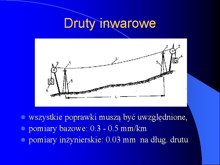 Druty inwarowe wszystkie poprawki muszą być uwzględnione, l pomiary bazowe: 0. 3 - 0.