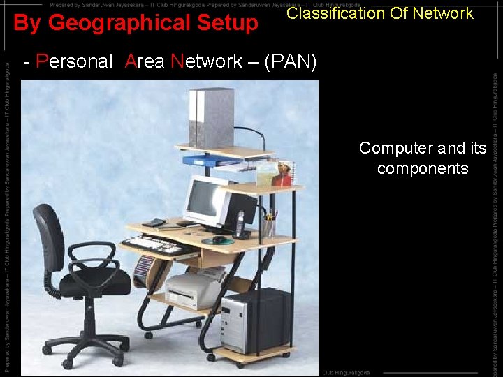 By Geographical Setup Classification Of Network - Personal Area Network – (PAN) Computer and