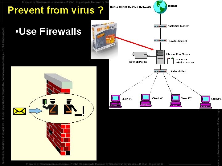 Prevent from virus ? • Use Firewalls 