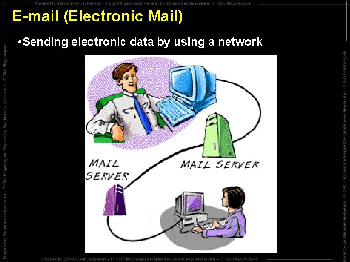 E-mail (Electronic Mail) • Sending electronic data by using a network 