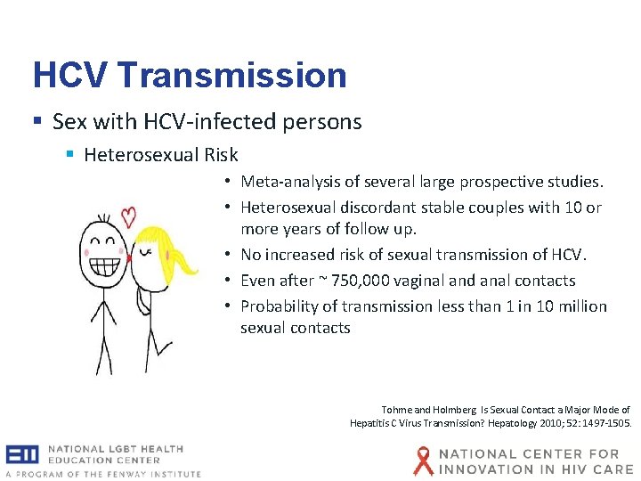 HCV Transmission § Sex with HCV-infected persons § Heterosexual Risk • Meta-analysis of several HCV Transmission § Sex with HCV-infected persons § Heterosexual Risk • Meta-analysis of several