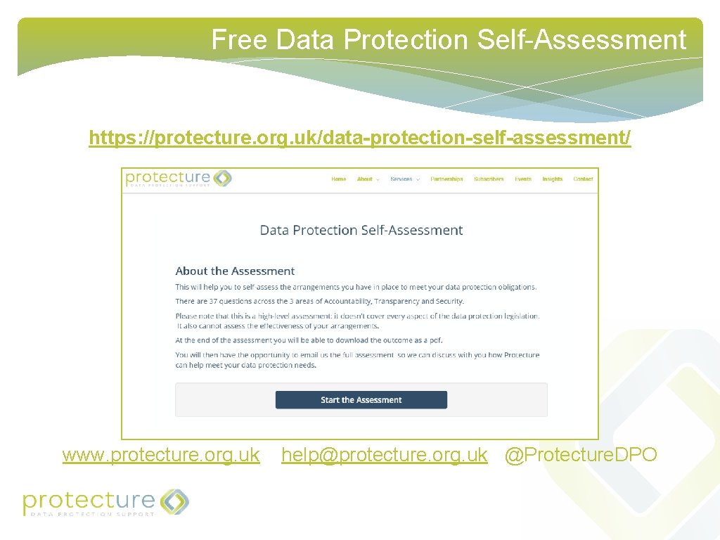 Free Data Protection Self-Assessment https: //protecture. org. uk/data-protection-self-assessment/ www. protecture. org. uk help@protecture. org.