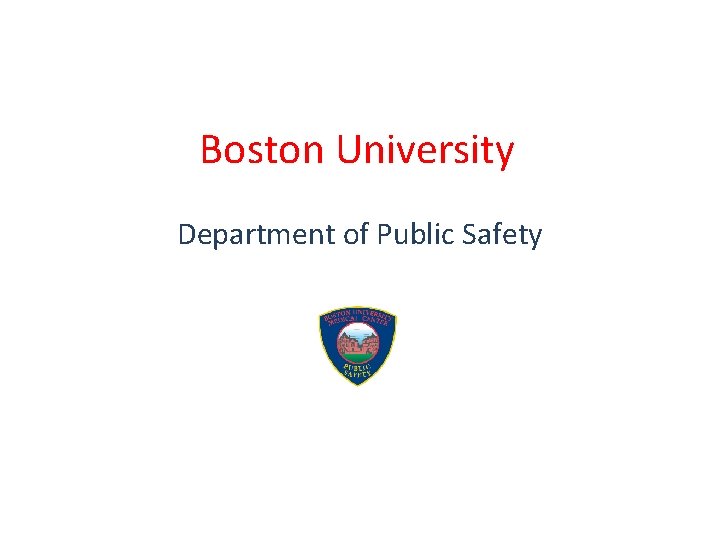 Boston University Department of Public Safety 