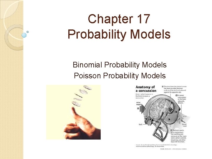 Chapter 17 Probability Models Binomial Probability Models Poisson Probability Models 