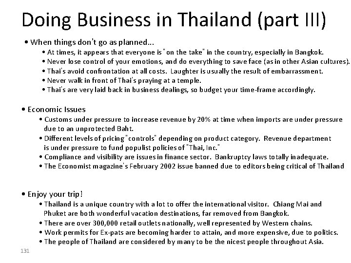 Doing Business in Thailand (part III) • When things don’t go as planned. . Doing Business in Thailand (part III) • When things don’t go as planned. .