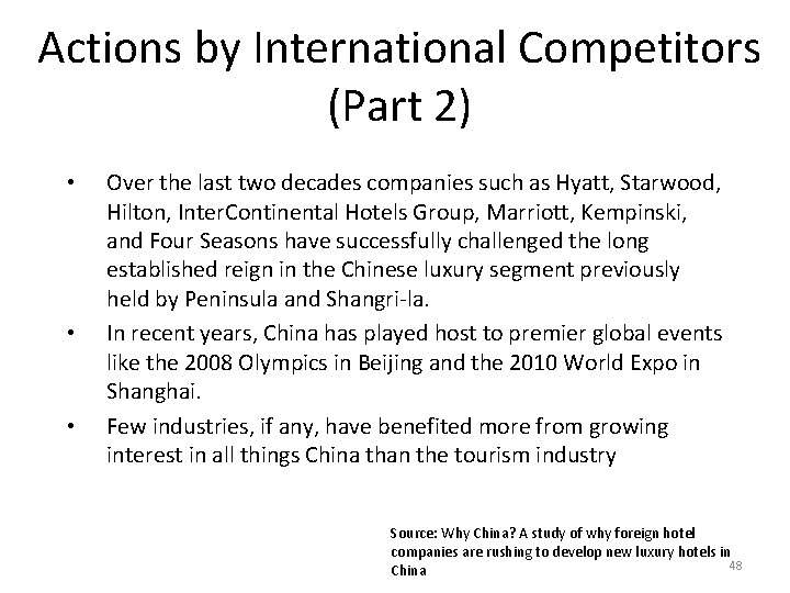 Actions by International Competitors (Part 2) • • • Over the last two decades Actions by International Competitors (Part 2) • • • Over the last two decades