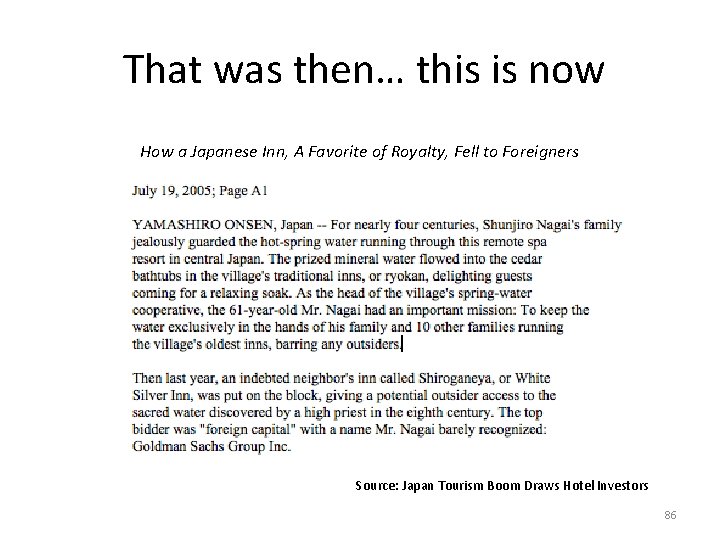 That was then… this is now How a Japanese Inn, A Favorite of Royalty, That was then… this is now How a Japanese Inn, A Favorite of Royalty,