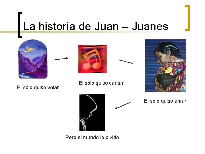 La historia de Juan – Juanes El sólo quiso volar El sólo quiso cantar