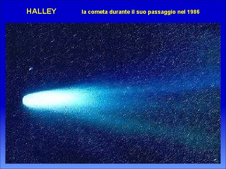 HALLEY la cometa durante il suo passaggio nel 1986 