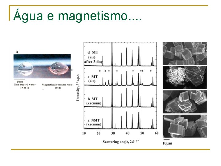 Água e magnetismo. . 