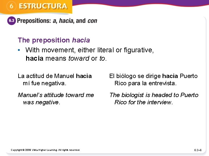 The preposition hacia • With movement, either literal or figurative, hacia means toward or