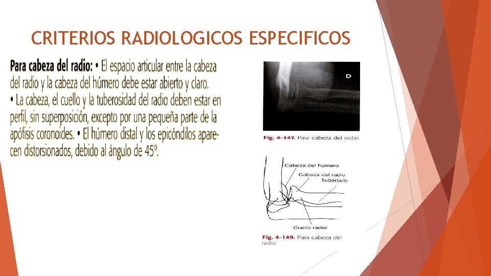 CRITERIOS RADIOLOGICOS ESPECIFICOS 