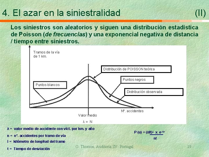 4. El azar en la siniestralidad (II) Los siniestros son aleatorios y siguen una