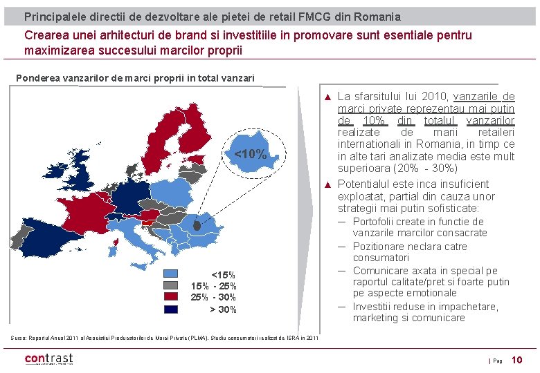 Principalele directii de dezvoltare ale pietei de retail FMCG din Romania Crearea unei arhitecturi