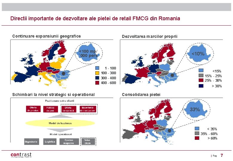 Directii importante de dezvoltare ale pietei de retail FMCG din Romania Continuare expansiunii geografice