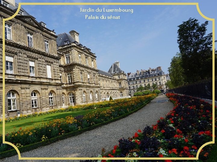 Jardin du Luxembourg Palais du sénat 