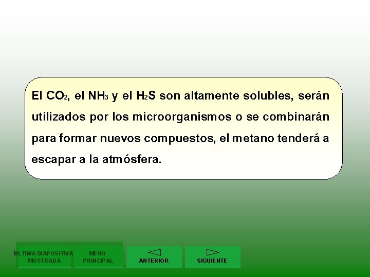 El CO 2, el NH 3 y el H 2 S son altamente solubles,