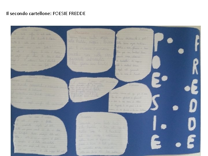 Il secondo cartellone: POESIE FREDDE Il secondo cartellone: POESIE FREDDE