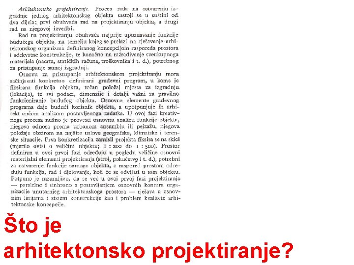 Što je arhitektonsko projektiranje? 