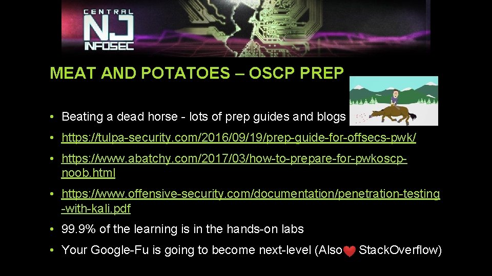 MEAT AND POTATOES – OSCP PREP • Beating a dead horse - lots of MEAT AND POTATOES – OSCP PREP • Beating a dead horse - lots of