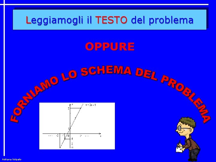 Leggiamogli il TESTO del problema OPPURE Adriana Volpato 