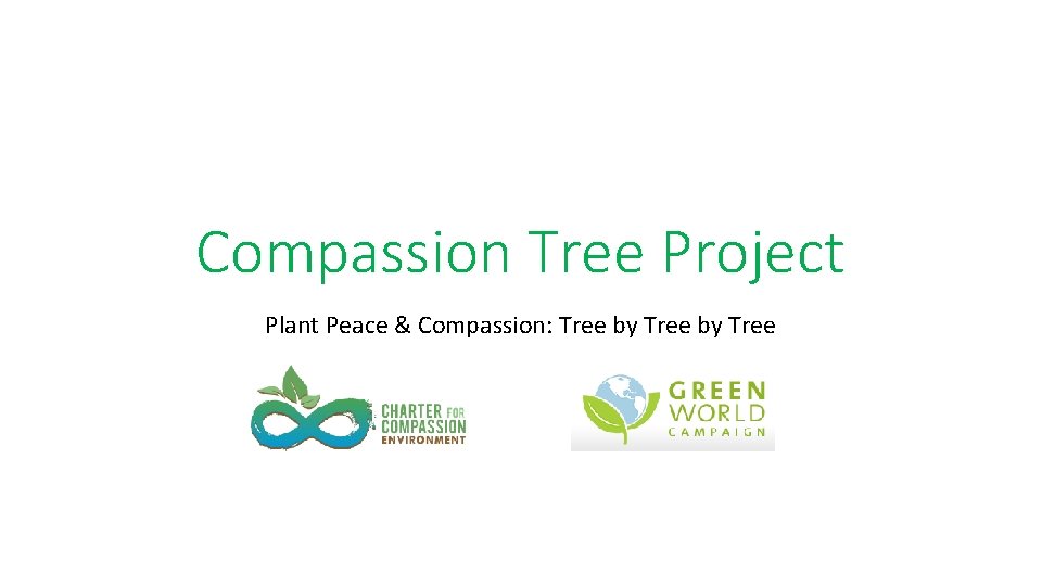 Compassion Tree Project Plant Peace & Compassion: Tree by Tree 