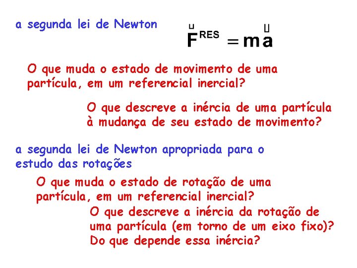a segunda lei de Newton O que muda o estado de movimento de uma a segunda lei de Newton O que muda o estado de movimento de uma